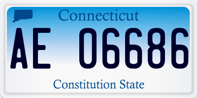 CT license plate AE06686