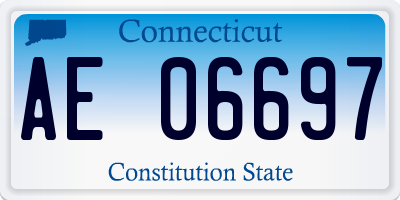 CT license plate AE06697