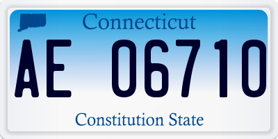 CT license plate AE06710
