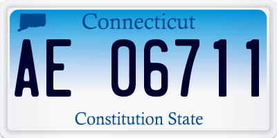 CT license plate AE06711