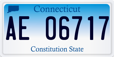CT license plate AE06717