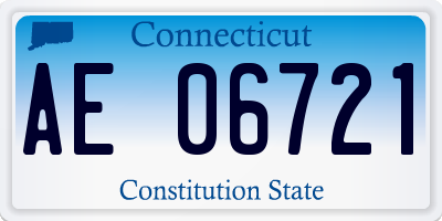 CT license plate AE06721