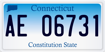 CT license plate AE06731