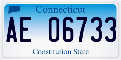 CT license plate AE06733
