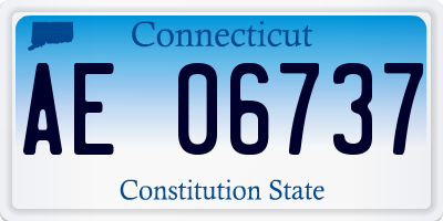 CT license plate AE06737
