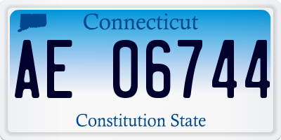 CT license plate AE06744