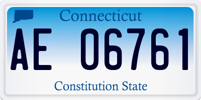 CT license plate AE06761