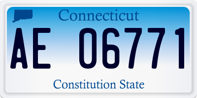 CT license plate AE06771