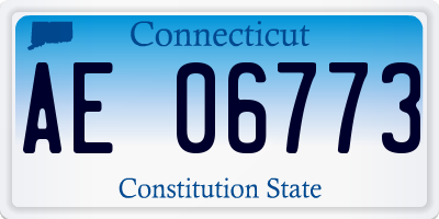 CT license plate AE06773