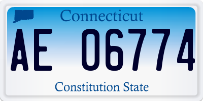 CT license plate AE06774