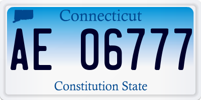 CT license plate AE06777