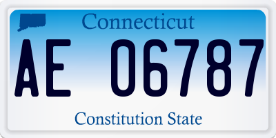 CT license plate AE06787