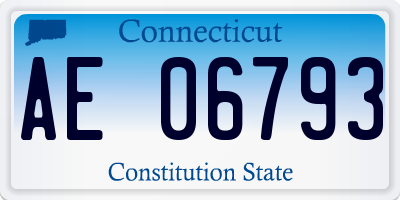 CT license plate AE06793