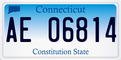 CT license plate AE06814