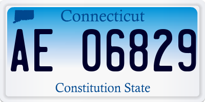 CT license plate AE06829