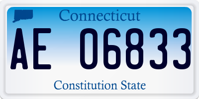 CT license plate AE06833