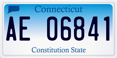 CT license plate AE06841
