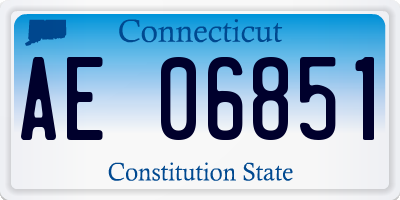 CT license plate AE06851