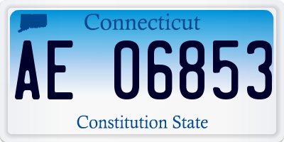 CT license plate AE06853