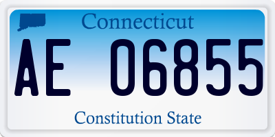 CT license plate AE06855