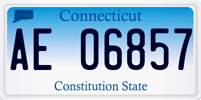 CT license plate AE06857