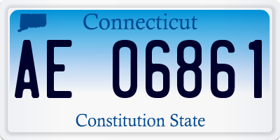 CT license plate AE06861