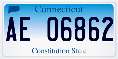 CT license plate AE06862