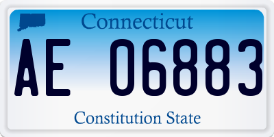 CT license plate AE06883