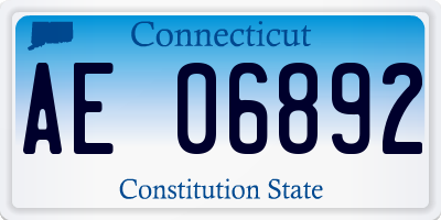 CT license plate AE06892