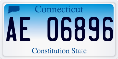 CT license plate AE06896