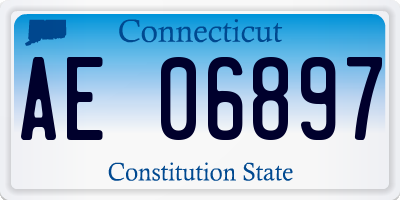 CT license plate AE06897