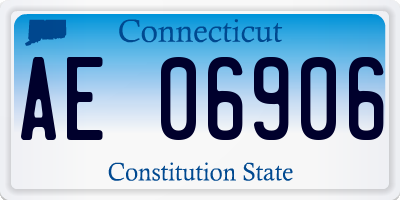 CT license plate AE06906