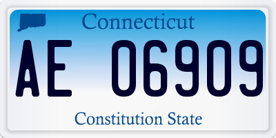 CT license plate AE06909