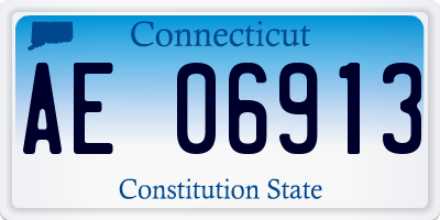 CT license plate AE06913