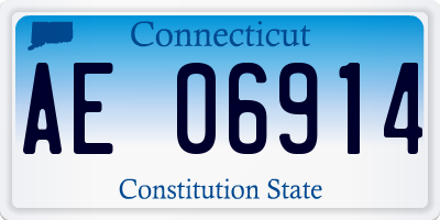 CT license plate AE06914