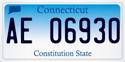 CT license plate AE06930