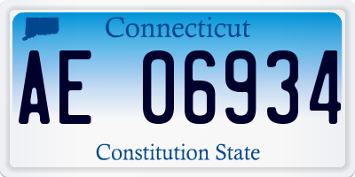 CT license plate AE06934