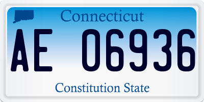 CT license plate AE06936