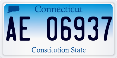 CT license plate AE06937