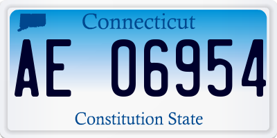 CT license plate AE06954