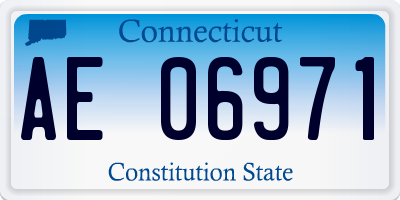 CT license plate AE06971