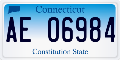 CT license plate AE06984