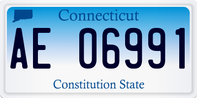CT license plate AE06991