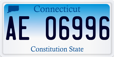 CT license plate AE06996