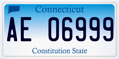 CT license plate AE06999