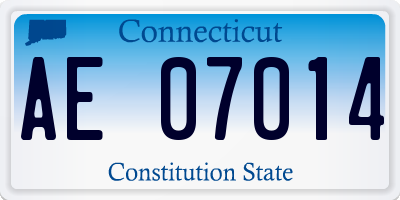 CT license plate AE07014