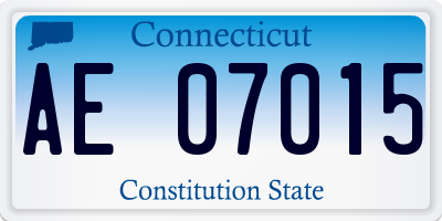 CT license plate AE07015
