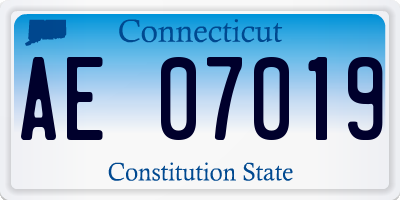 CT license plate AE07019