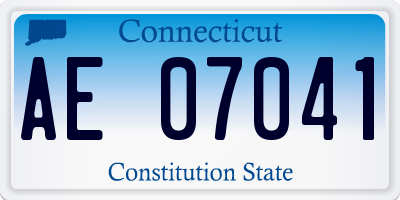 CT license plate AE07041