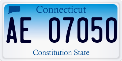 CT license plate AE07050